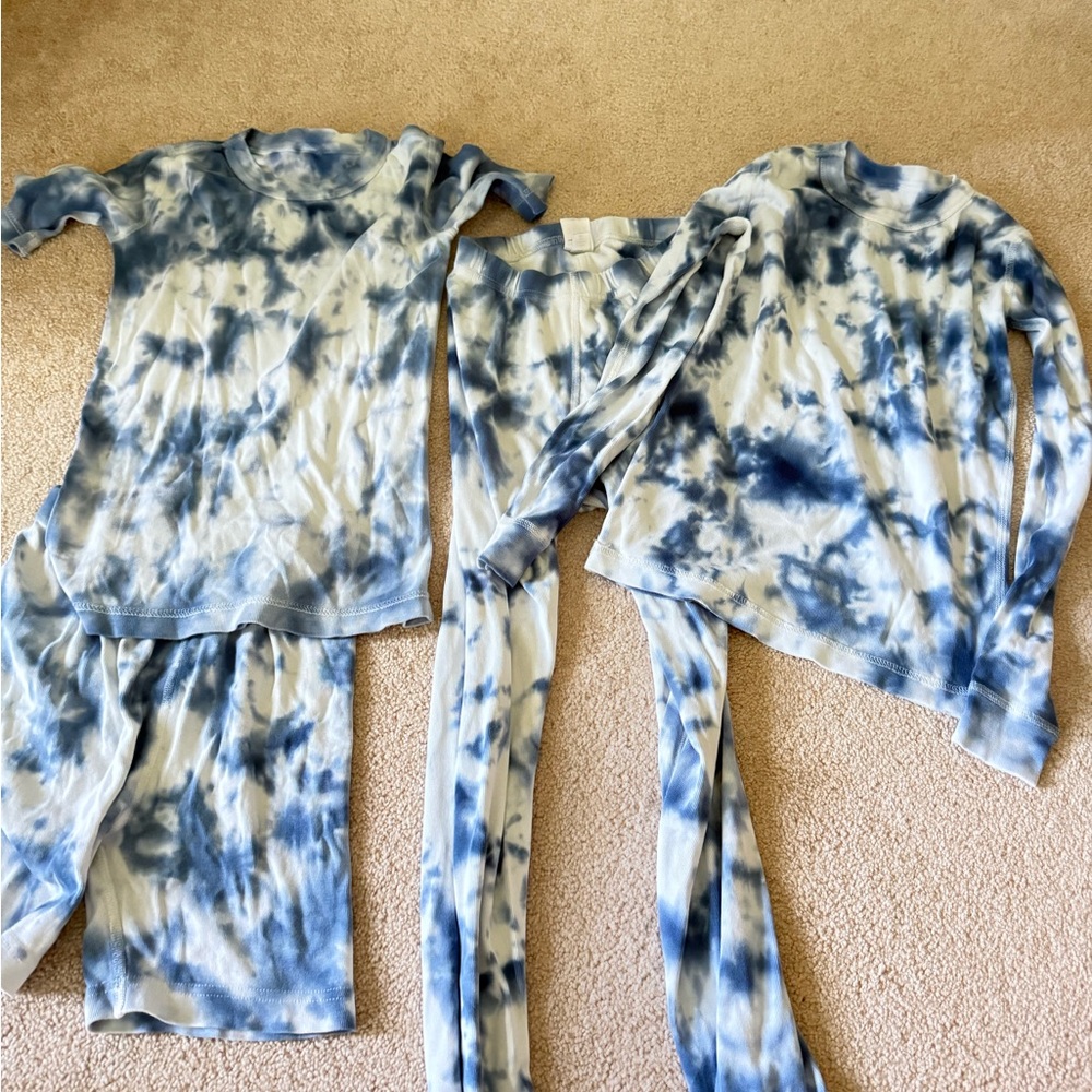 Blue Tie-Dye Loungewear Set
